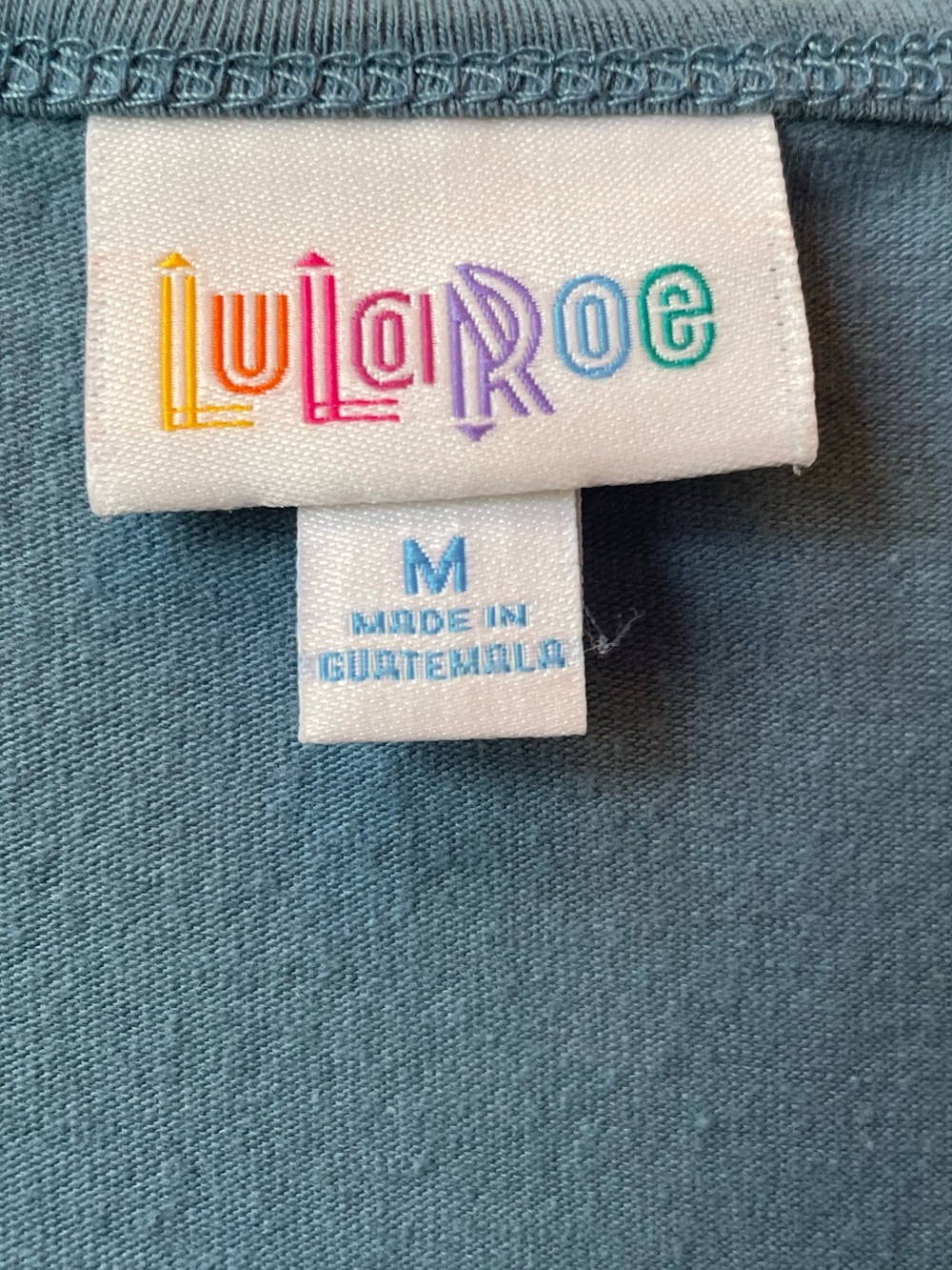LuLaRoe Dusty Blue Scoop Neck Fit & Flare Dress - Picture 4 of 6